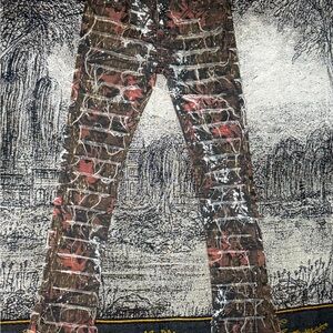 Red camo “distressed” Skinny fit jeans from “Gothic Renaissance NYC”